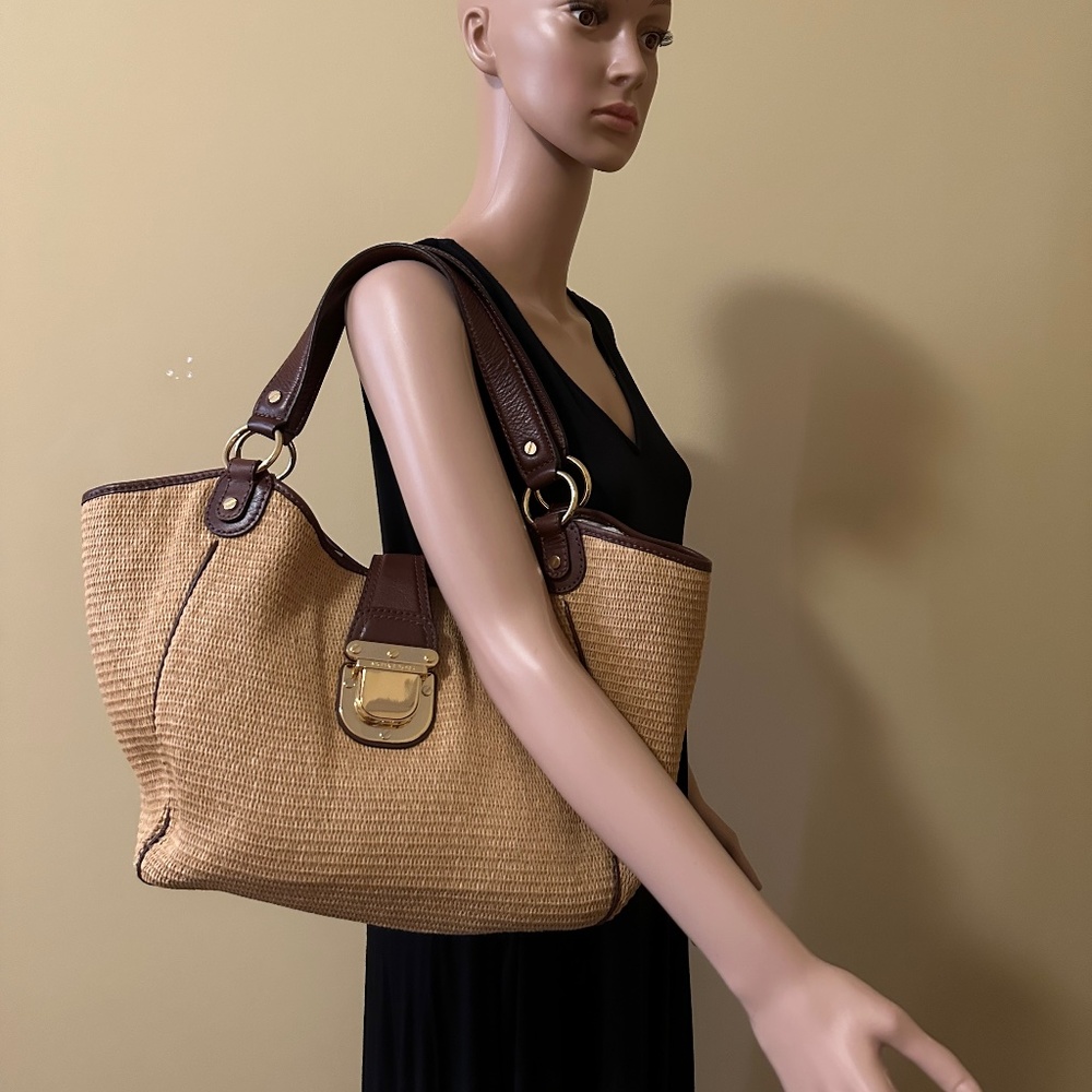 Michael Kors Straw Tote, Like New